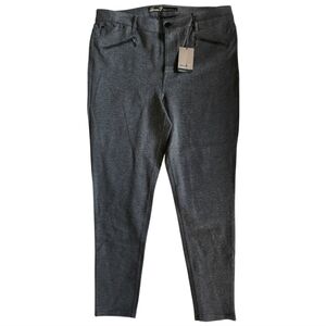 Seven7 High-Rise Legging Pants Size 18 Charcoal Gray Stretch Comfort Slim Fit